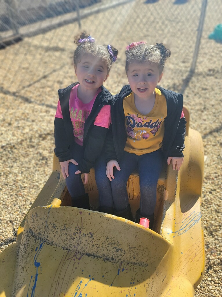 Girls playing outside at Johnson’s Day Care & Cradle Care in Muscle Shoals, AL