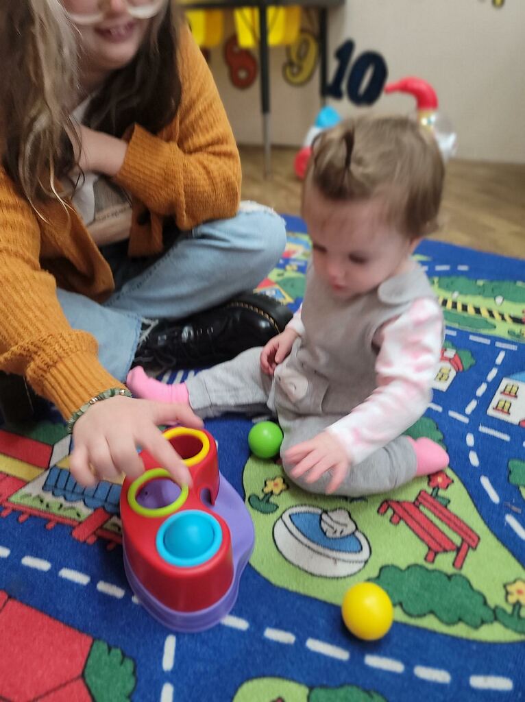 Infant girl at Johnson’s Day Care & Cradle Care in Muscle Shoals, AL